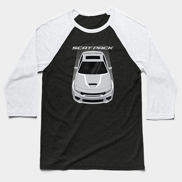 Dodge Charger Scat Pack Widebody - Silver Baseball T-Shirt by V8social